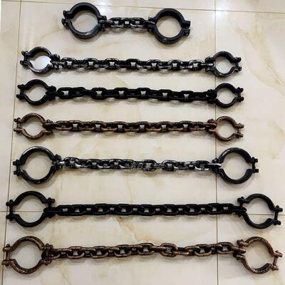 万圣节cos表演道具影视囚犯刑具手链脚链仿真铁链镣铐锁大链条链
