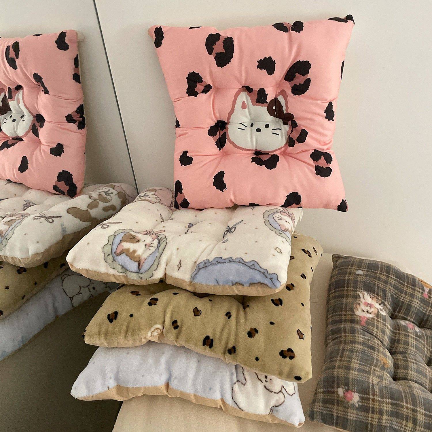 ins可爱柔软毛绒坐垫家用办公汽车屁垫沙发绑带餐桌椅垫加厚靠垫,居家布艺,椅垫,淘宝优惠券,粉丝福利购,淘宝优惠卷