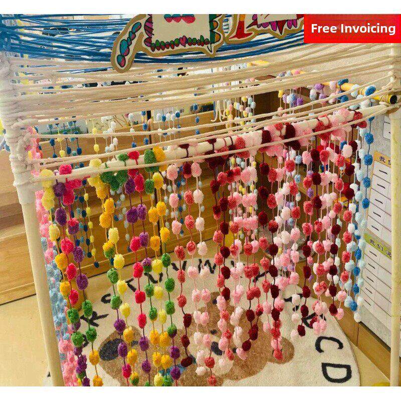 幼儿园环创豆豆线大球球线毛线粗线毛线编织区手工diy沙发坐垫线