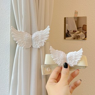 天使翅膀窗帘捆绑带固定纱帘扎束带收纳收拢夹绳绿植装饰点缀扣环
