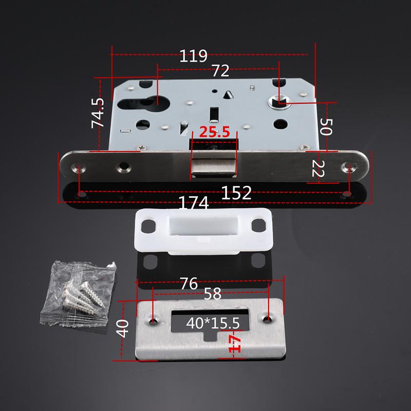 7250单舌门锁锁体圆口重弹簧锁体机械门锁执手门锁锁具配件小葫芦