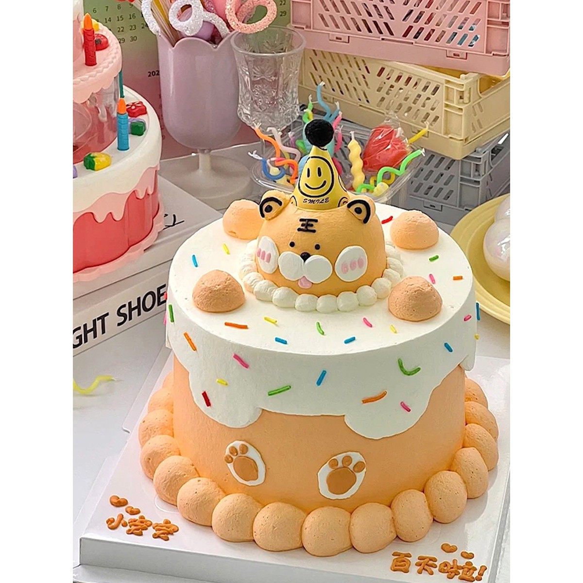 网红虎宝宝周岁蛋糕装饰立体萌萌小老虎摆件卡通可爱虎儿童甜品台,节庆用品/礼品,节日装扮用品,淘宝优惠券,粉丝福利购,淘宝优惠卷