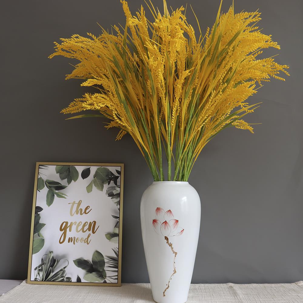 热卖仿真稻谷假水稻麦穗稻穗 干花假大米舞蹈道具花手拿稻子谷子