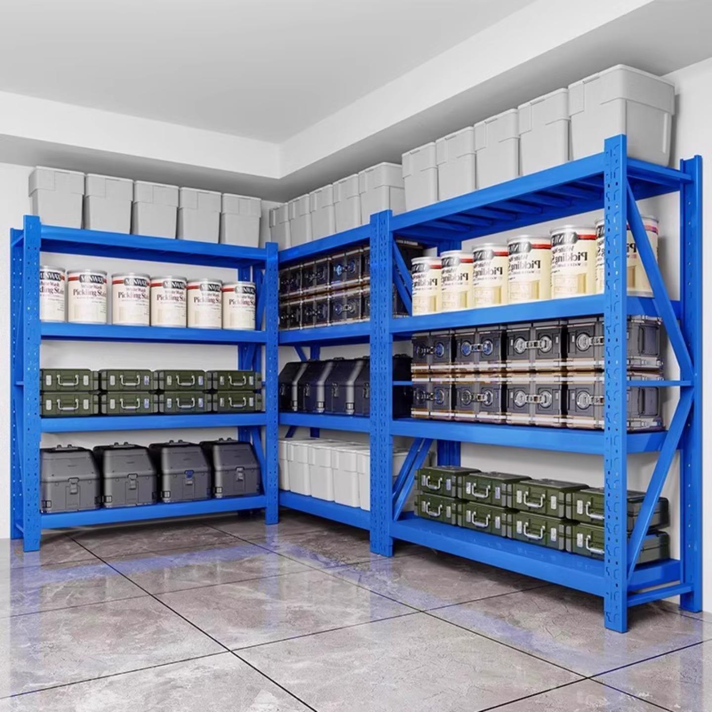 仓库货架置物架快递超市多层展示架地下室仓储储物架可调节铁架子