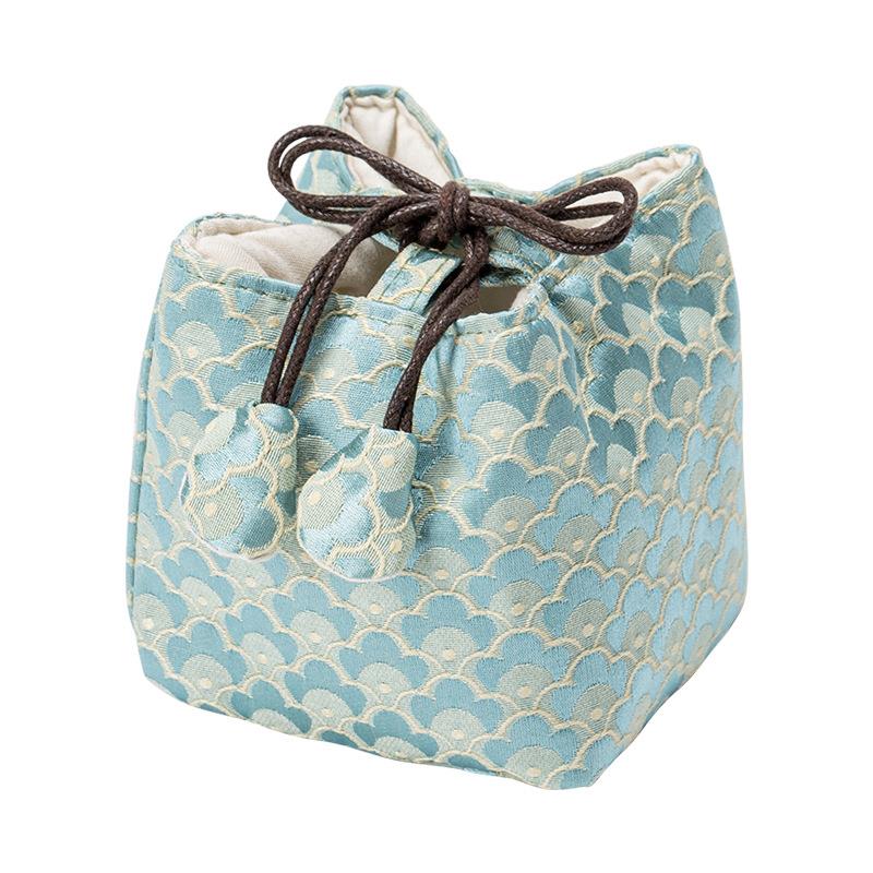 旅行壶袋品茗杯袋织锦手工防摔新中式覆古收纳袋主人杯茶具布艺