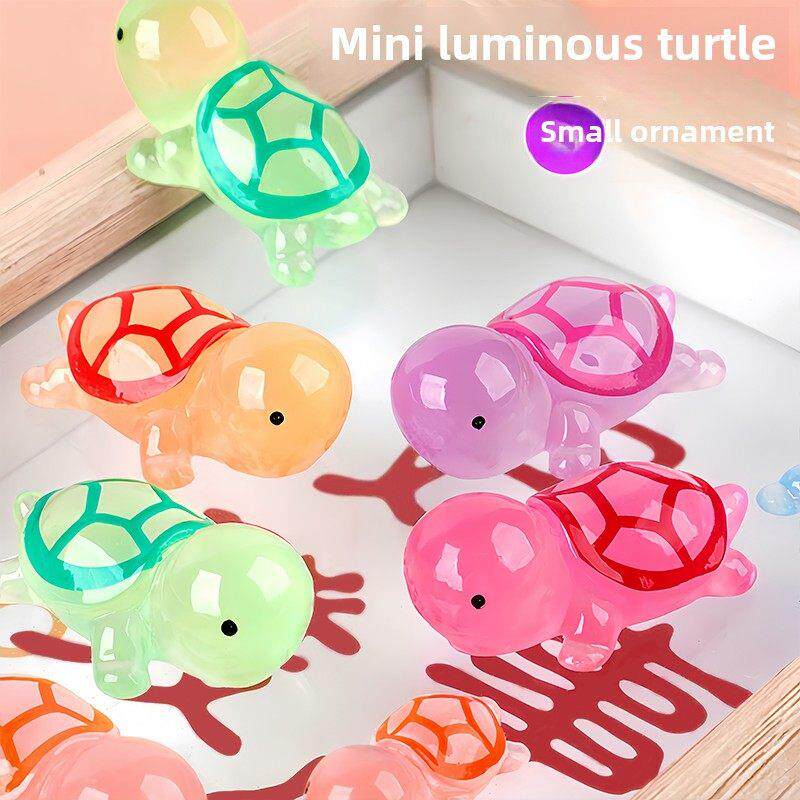 夜光小乌龟海龟装饰品桌面小摆件儿童玩具乌龟全红蝉同款网红爆款