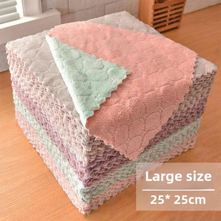 家用洗碗布,清洁布,不粘油抹布,厨房用品,吸水性毛巾,家务用