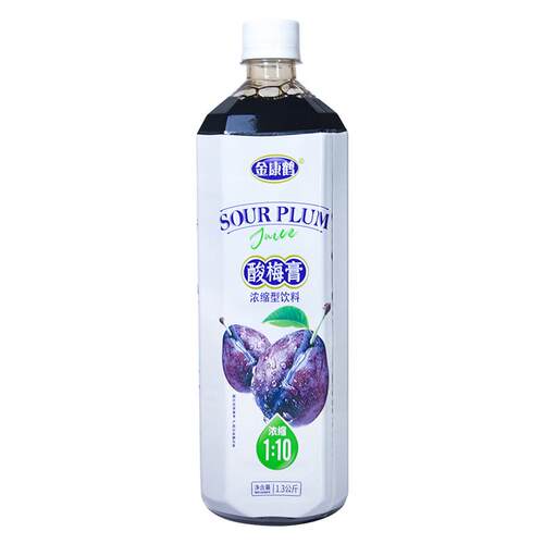 新日期酸梅膏1：10浓缩乌梅汁原料汤汁冲饮饮料果汁酸梅家用1.3kg