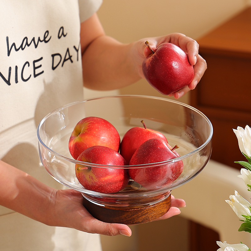 玻璃水果盘轻奢高档家用客厅