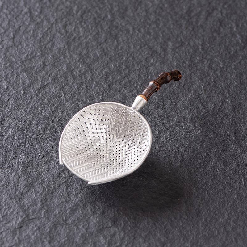 功夫茶具配件纯锡茶漏滤茶器茶叶过滤网手工茶具滤茶器创意日式漏