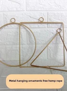 金属几何挂环铁环三角形门挂墙挂DIY家居装饰节日布置模拟花环