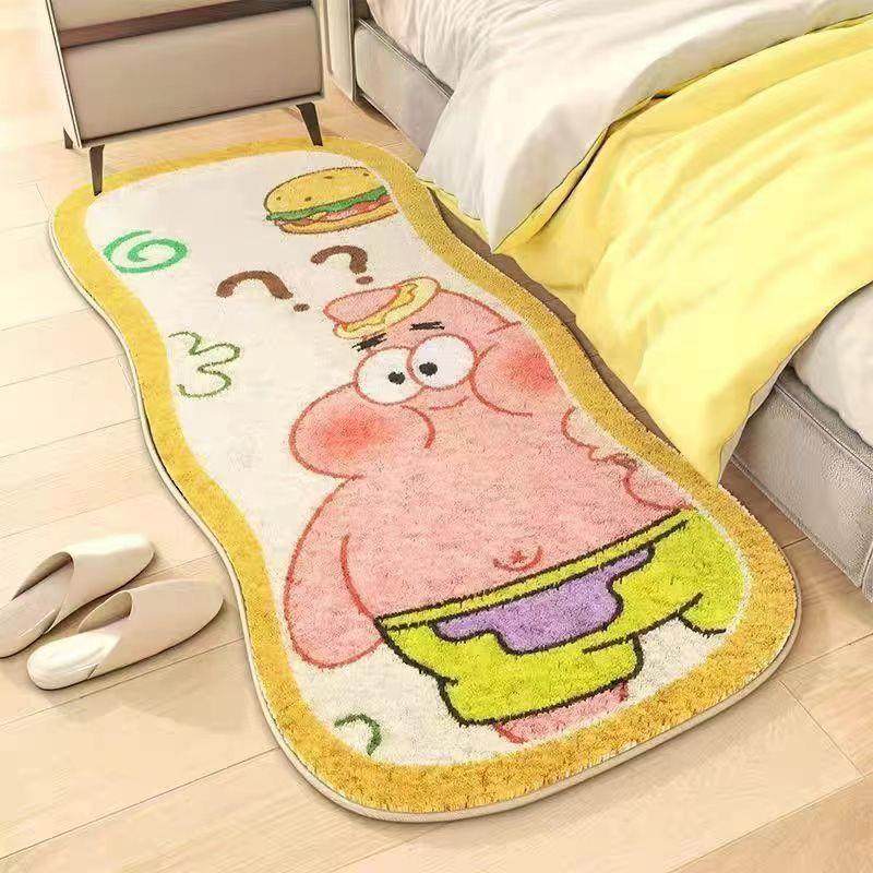 可爱卡通地毯少女心卧室床边毯公主加厚沙发毯客厅飘窗彷羊绒地毯