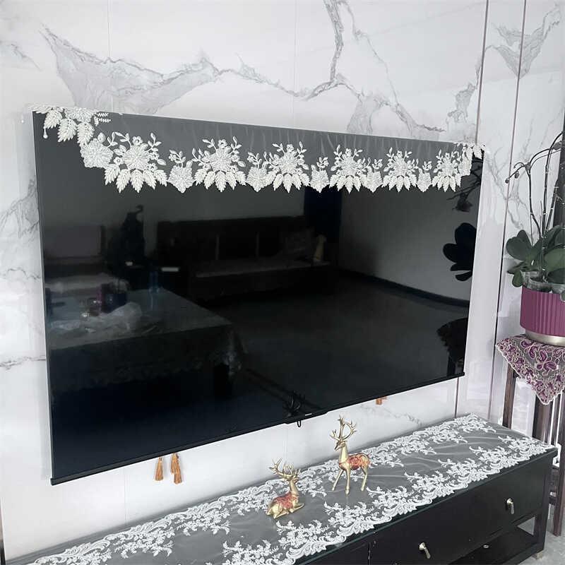 复古美式电视机盖巾重工手工钉珠电视机罩餐桌茶几斗柜盖巾长条