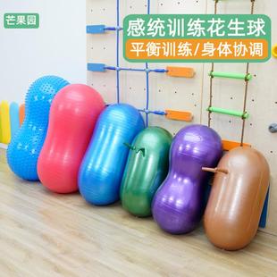 花生球儿童感觉统合训练器材羊角瑜伽康覆小号胶囊弹跳跳球幼儿园