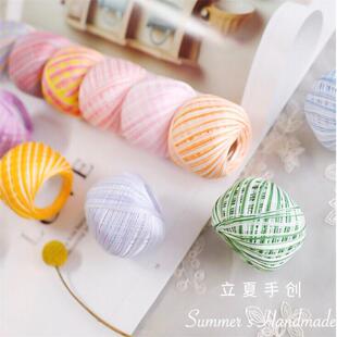 立夏10号蕾丝线段染手工diy微钩线材梭编纯棉10#细线钩花耳饰胸针