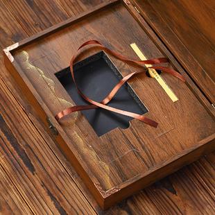 高档新款仿木艺茶砖包装盒250克1000克通用砖茶单片装纸盒礼品盒