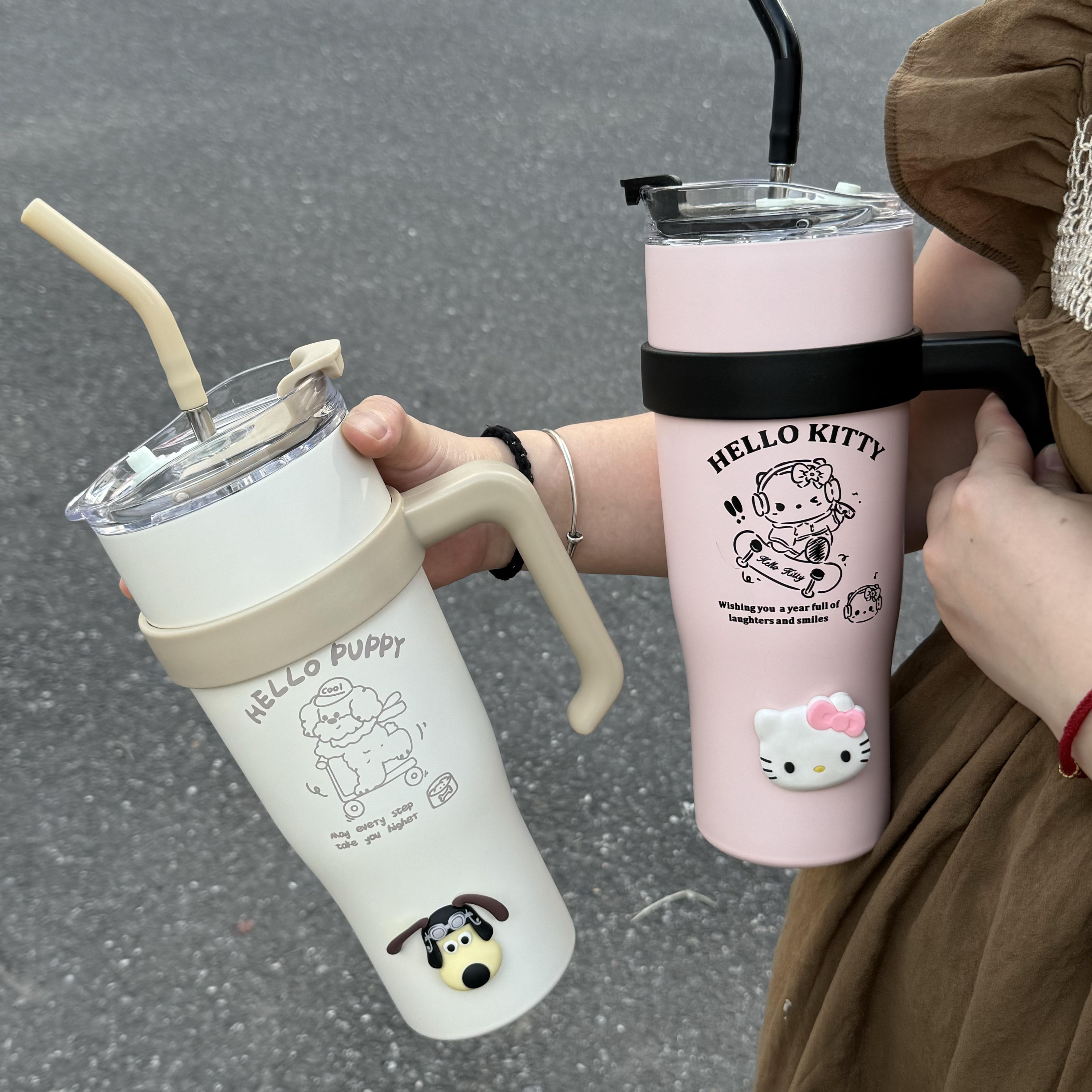 巨无霸冰霸杯大容量保温杯304吸管杯子ins高颜值网红水杯2024新款