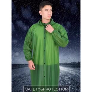 长款连体雨衣大褂成人户外徒步抗洪男女电动摩托车自行车雨披加大