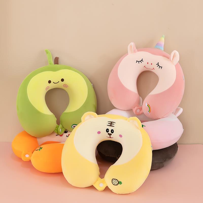 卡通记忆棉颈枕商务出行U型枕头护颈脖靠枕礼品毛绒儿童礼物中性