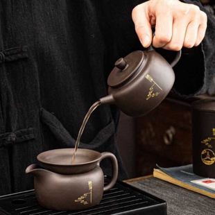 功夫茶具家用办公客厅整套陶瓷茶壶茶杯送礼茶壶茶杯 紫砂茶具套装