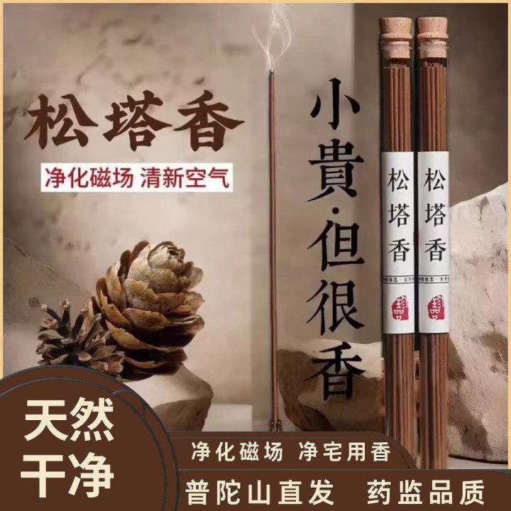 普陀山直发天然松塔香净化磁场家用古法室内净化磁力松塔香旗舰店