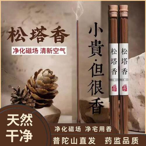 普陀山直发天然松塔香净化磁场家用古法室内净化磁力松塔香旗舰店