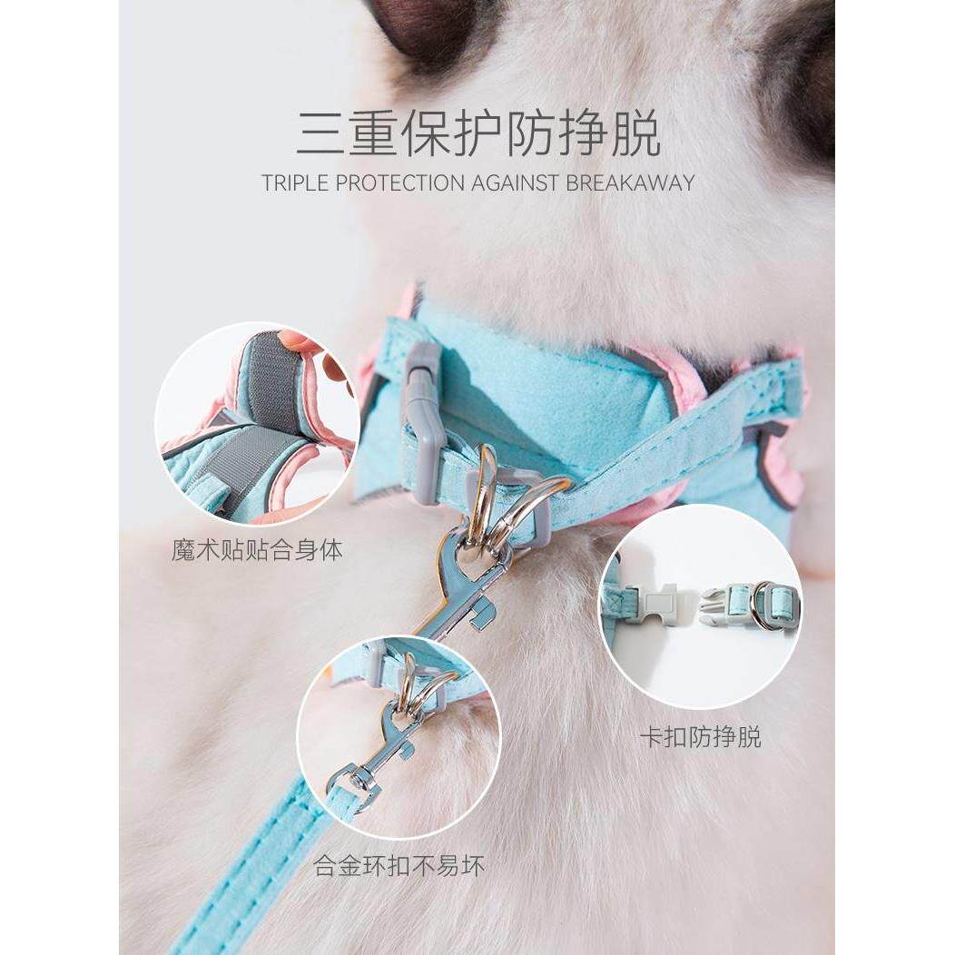 咪牵引绳防挣外专脱用背心式遛猫绳背带猫猫小猫出猫111幼猫绳子