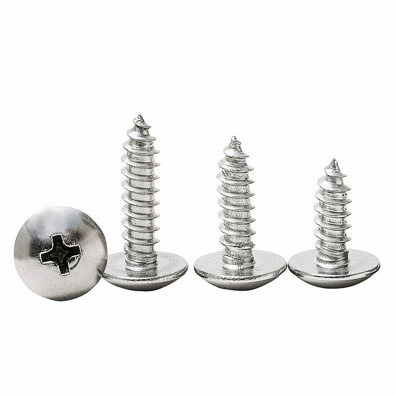 不锈钢201大扁头自攻螺钉螺丝十字扁圆头自攻螺钉木螺丝木牙螺钉