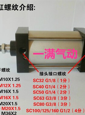 SC气缸SC80*25/50/75/100/125/150/175/200-S-Y-I-FA-LB-CA-CB-TC