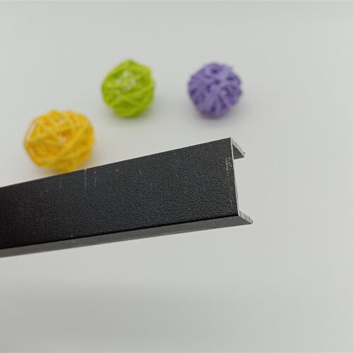 15*10*1mm哑光磨砂黑色铝合金U型槽 铝合金卡槽 包边装饰条卡板槽