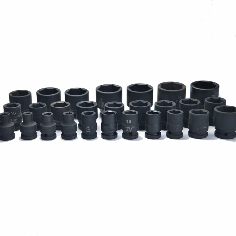 风炮套筒头1/2套装电动扳手风动六角气动短套头加P厚风批8号-36mm