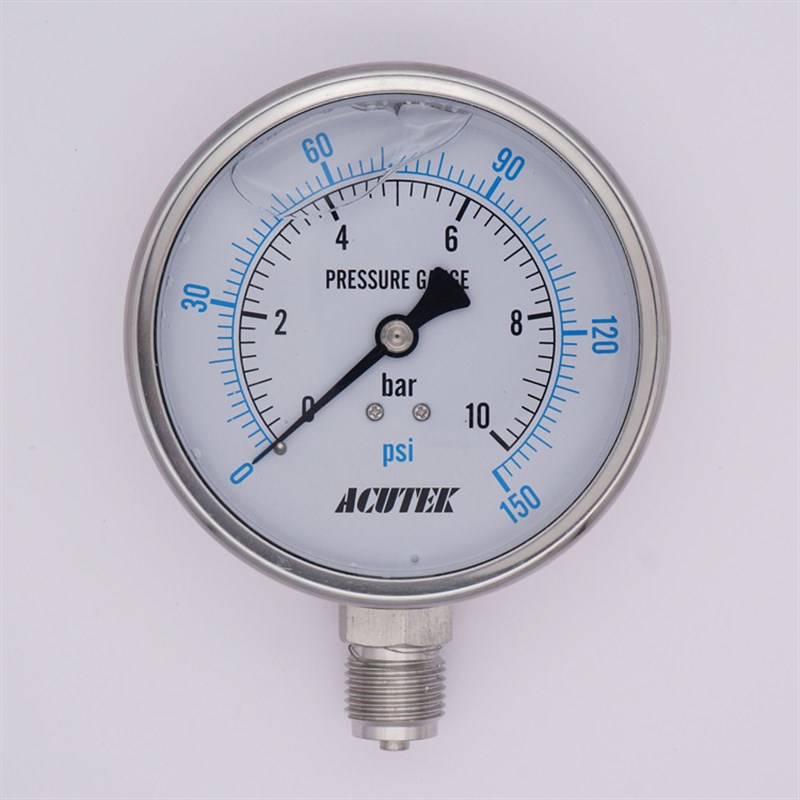 蒸汽 防腐 耐高温 氨气 不锈t钢耐震压力表 YN100BF 10bar G1/2