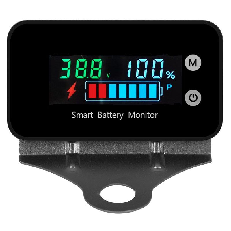 防水款电动车电量电压表通用可代设置显示器蓄电池电压量表头