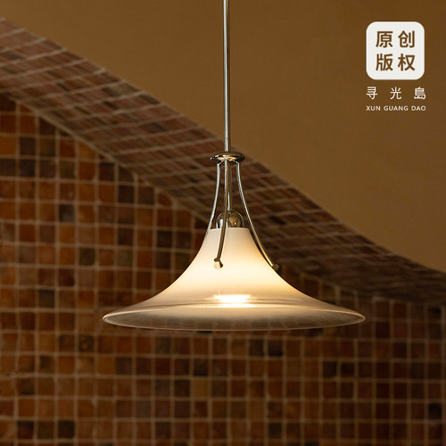 吹制玻璃餐厅吊灯寻光岛包豪斯风