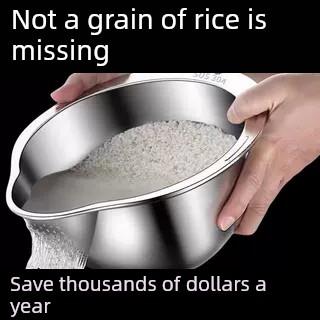 316不锈钢沥水篮多功能淘米神器洗米筛水果盘家用厨房专用洗菜盆