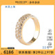 中古95新日本进口商品群镶钻石戒指钻石K18黄金55号戒指