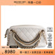 中古9新CHANEL CHAINS CAMERABAG白色羊皮斜挎包二手奢侈品包包