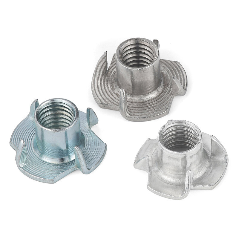 304不锈钢/镀锌四爪螺母冷镦/冲压家具螺帽爪形音箱木板镶嵌爪