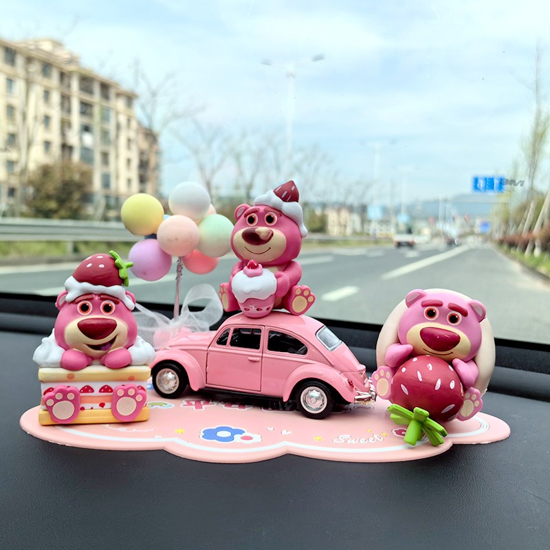 卡通小熊车载摆件汽车内中控台上装饰品可爱女生创意礼物2025新款