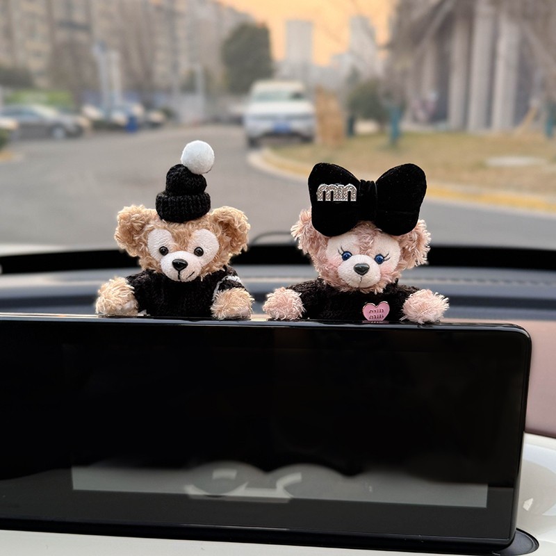 卡通汽车内中控台上显示屏幕装饰品车载摆件可爱女士2025新款礼物