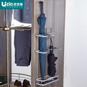 雨伞架家用创意收纳不锈钢金属铁艺简约多功能商用酒店雨具置物架