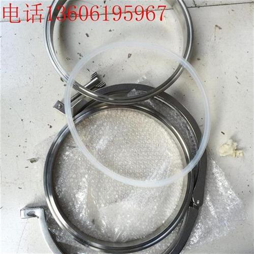 304不锈钢管精铸卡箍+卫生级卡盘+硅胶垫片/套 57 63 76 89 102
