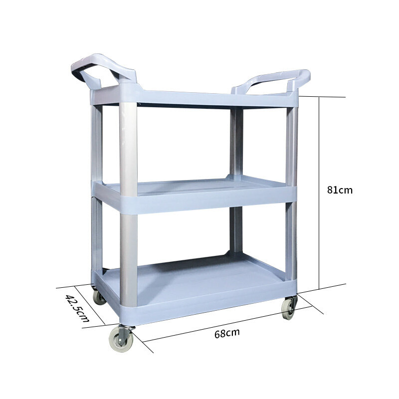 。塑料三层工具车汽车快修美容专用三层塑料小料车洗车毛巾手推车
