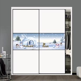 衣柜推拉门定制现代简约耐磨移门衣柜门推拉门实木壁橱衣柜门定做