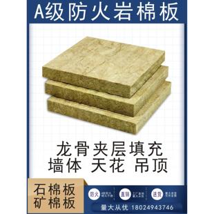 防火岩棉玻璃棉板天花墙体龙骨填充夹层隔音棉吸音高密度保温隔热