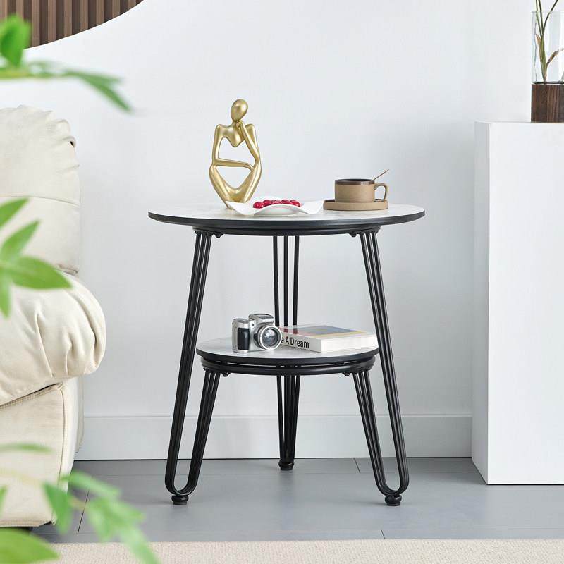 沙发边几角几岩板茶几双层小圆桌边桌沙发边柜轻奢家用客厅卧室,住宅家具,角几/边几,淘宝优惠券,粉丝福利购,淘宝优惠卷