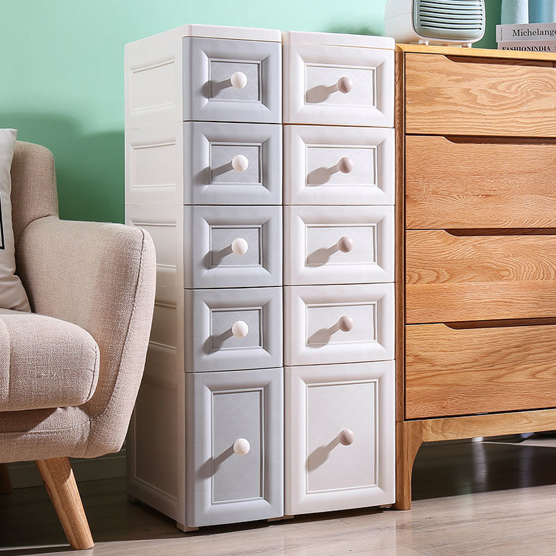 20/25/37CM加厚抽屉式夹缝收纳柜子储物柜厨房置物柜卫生间收纳箱