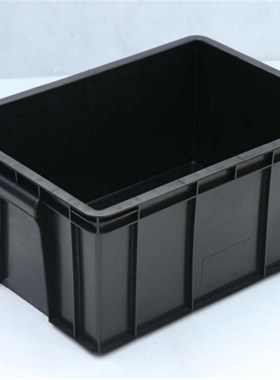 防静电周转箱黑色有盖静电元件盒电子物料箱防静电箱工厂收纳箱