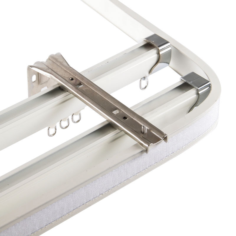 加厚铝合金轨道纳米静音高强度窗帘轨道单轨双轨滑道滑轨