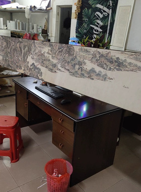 明吴彬迎春图卷古代名家山水画